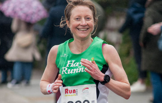 annual half marathon Run Falmouth female winner hayle runners