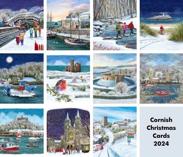 Cornish Christmas Cards Collage 2024 designs