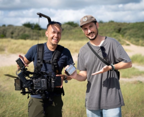 Sam Oatey (left) and Ben Battell who worked with Cornwall Hospice Care on the charity's new film